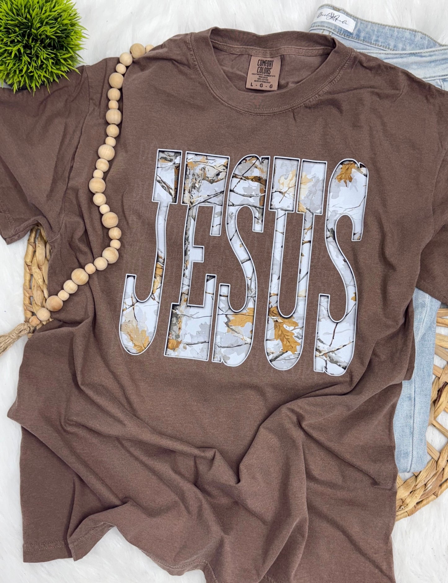 White Camo Jesus - COMPLETED TEE