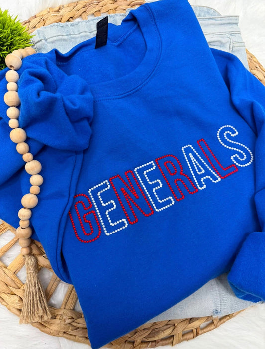 CUSTOM Pearl Dot Embroidered Sweatshirt
