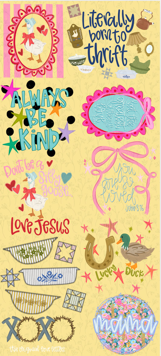 Always be kind- PRE MADE GANG SHEET