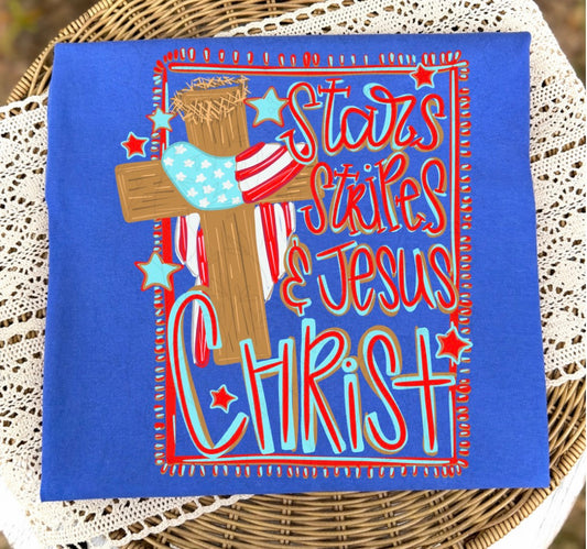 Stars, Stripes, Jesus Christ- TRANSFER (SS)