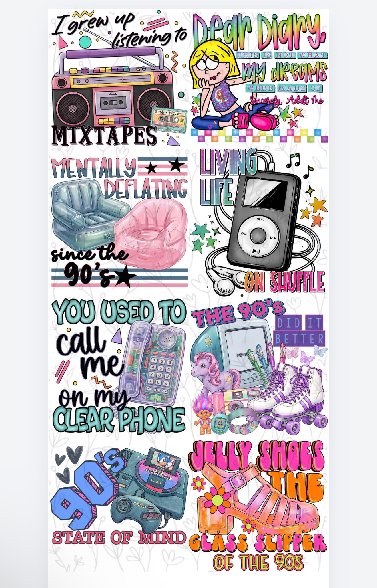 90's Pre Made Gang Sheet