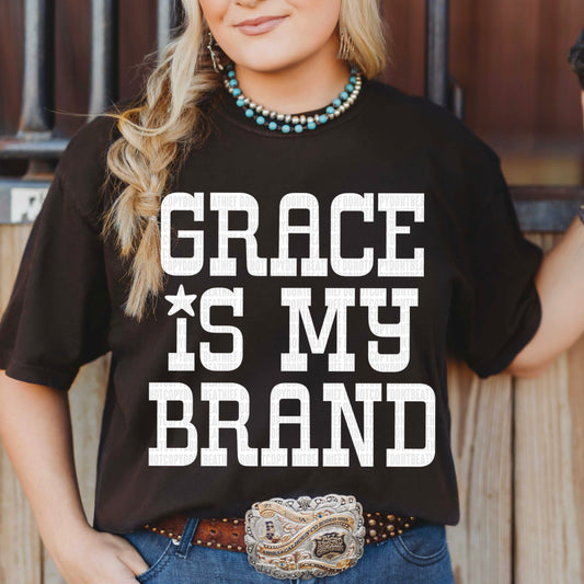 Grace Is My Brand / White - TRANSFER (SDD)