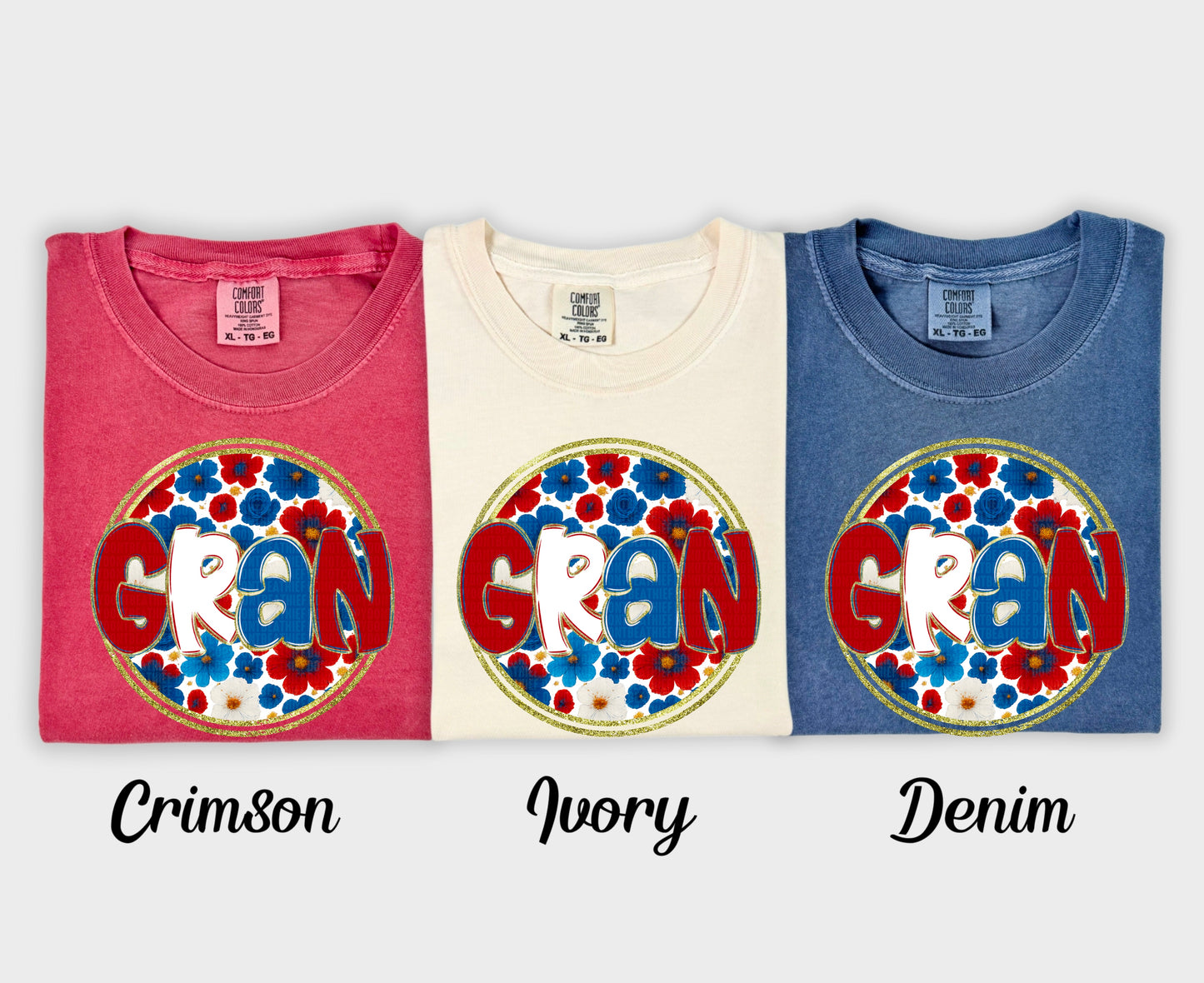 Floral 4th Of July Names - Transfer (SDD)