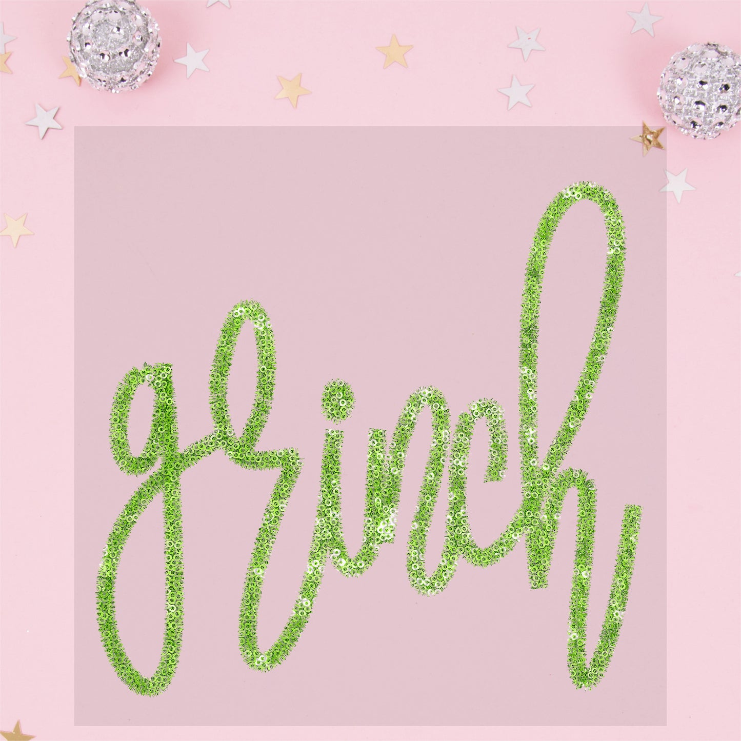 Grinch Faux Tinsel - TRANSFER (TGG)