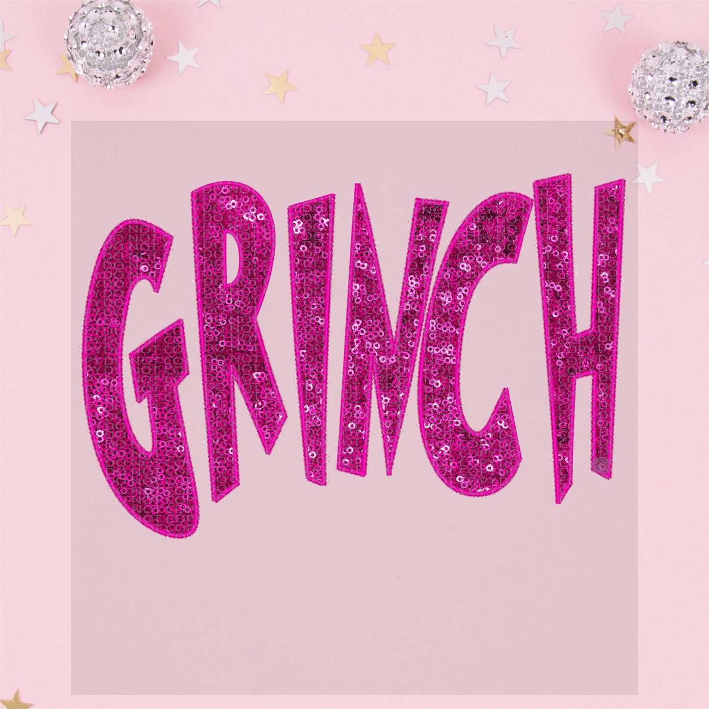 Pink Grinch Faux Sequin - TRANSFER (TGG)