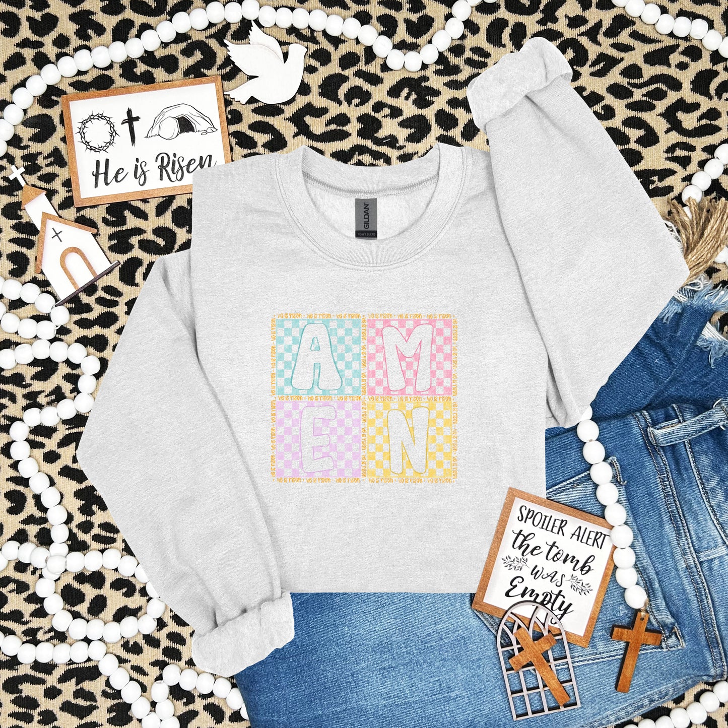 Amen Four Square Pattern -  TRANSFERS (SD)