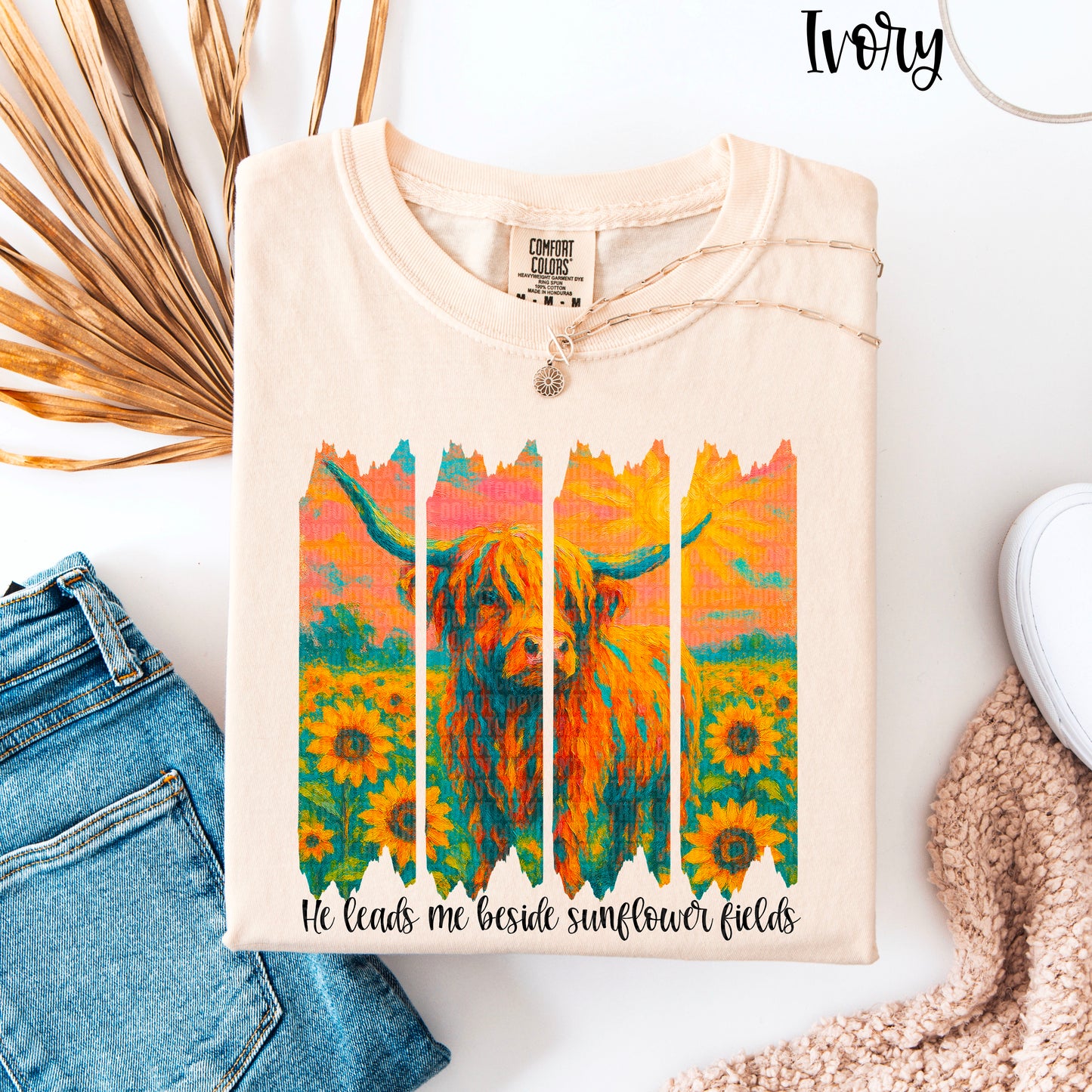 He Leads Me Beside Sunflowers - TRANSFERS (SDD)