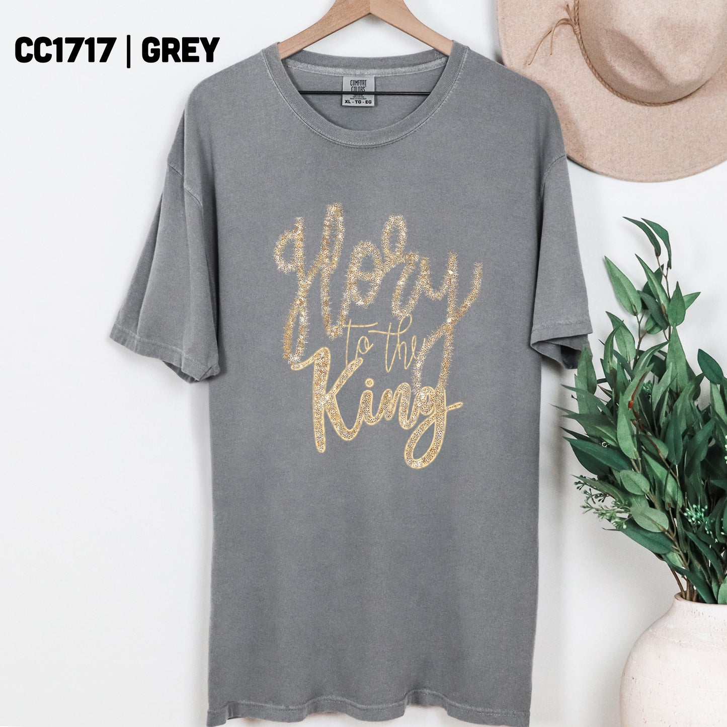 Glory to the King Gold Faux Sequin - TRANSFER (TGG)