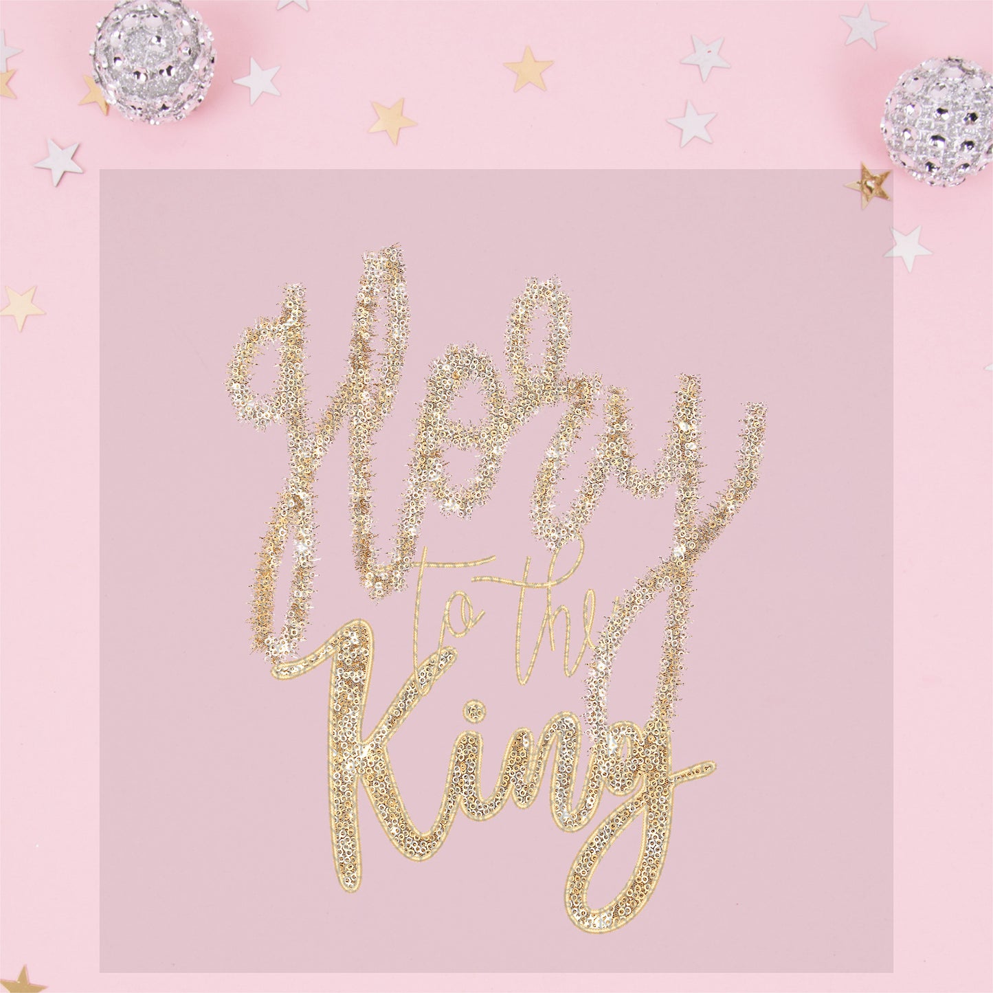 Glory to the King Gold Faux Sequin - TRANSFER (TGG)