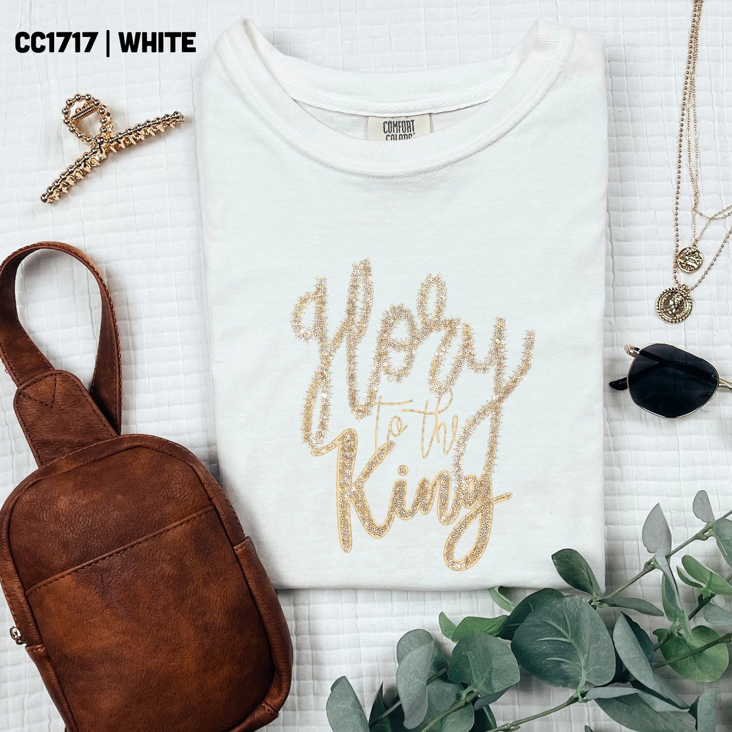 Glory to the King Gold Faux Sequin - TRANSFER (TGG)