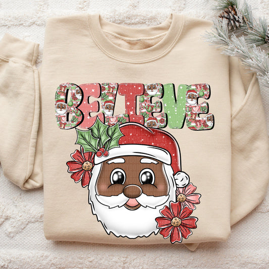 Believe Santa Flower Skin Tone 2 - TRANSFER (SDD)