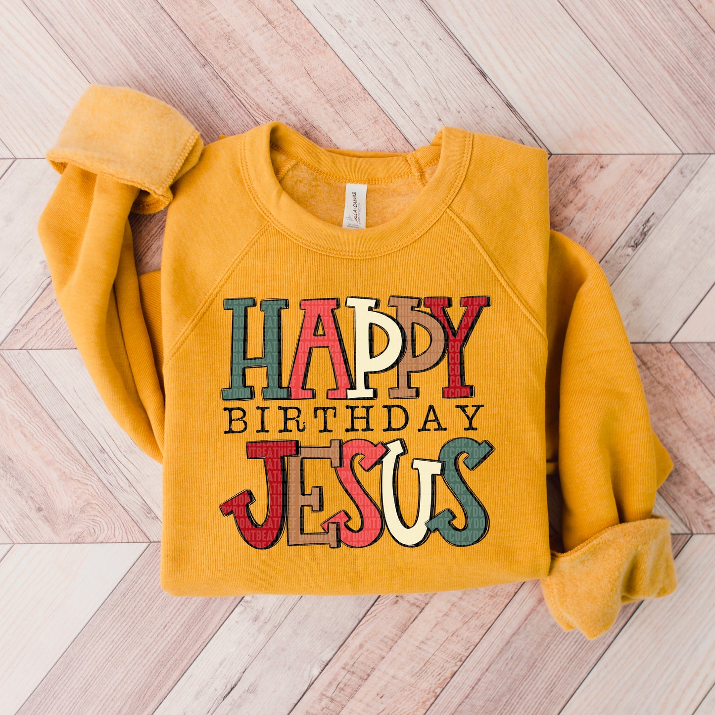 Happy Birthday Jesus Multicolor- TRANSFER (SDD)