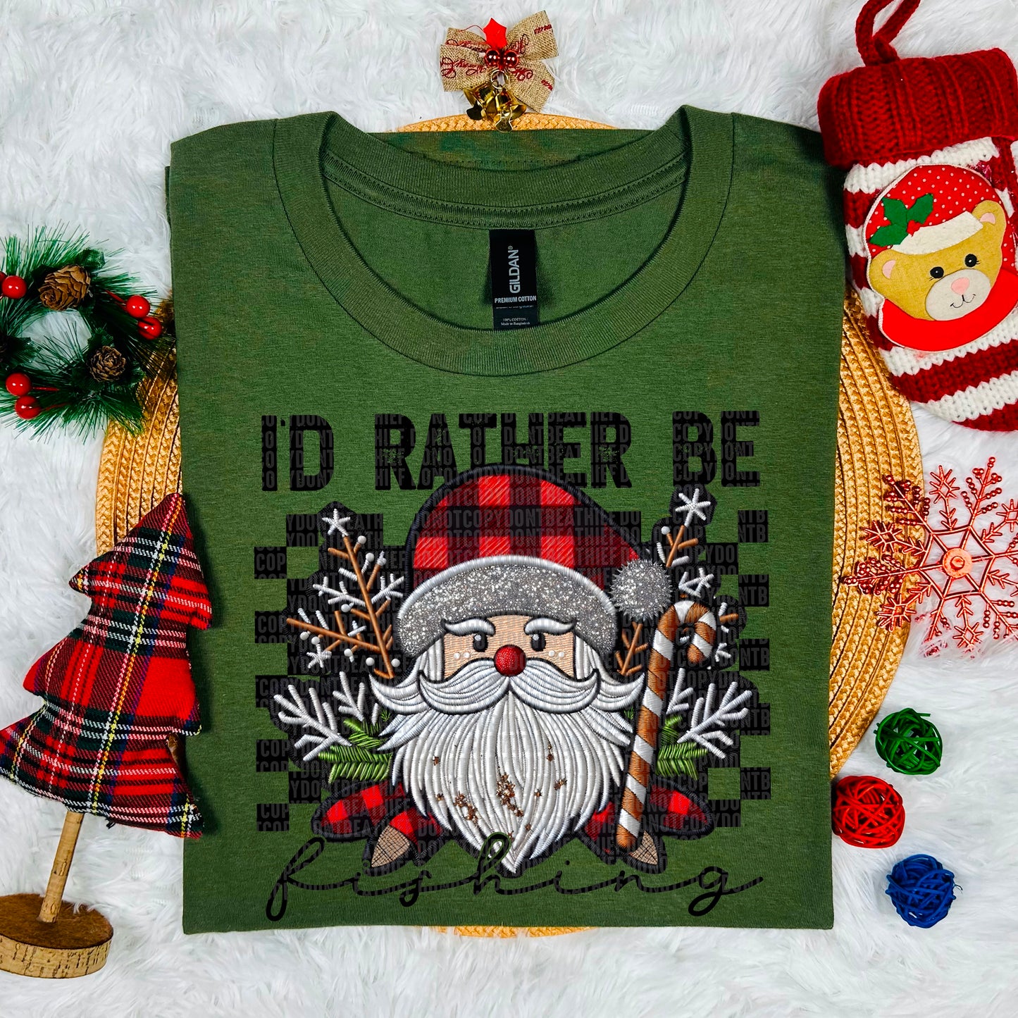 I’d Rater Be Fishing Santa - TRANSFER (SDD)