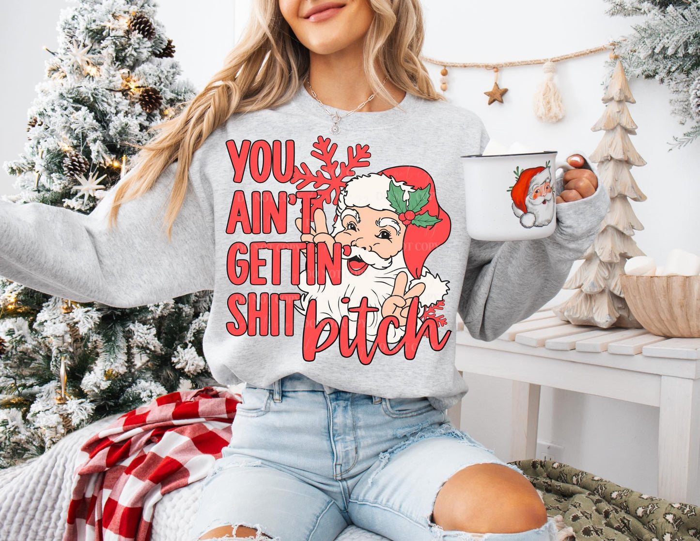 You Ain’t Getting Shit Bitch Santa - TRANSFER (L)