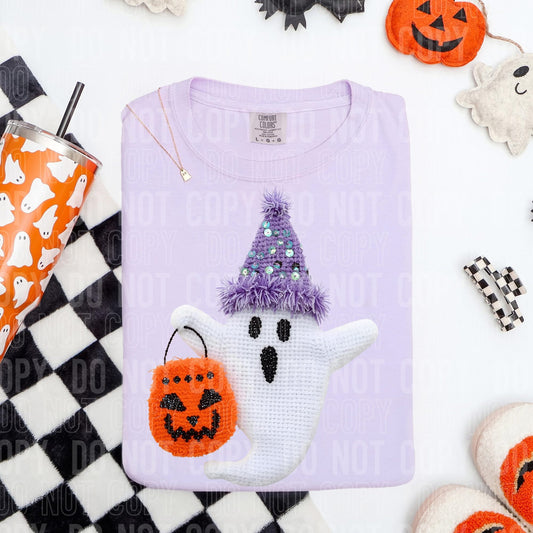 Ghost Jack O Lantern Yarn- TRANSFER (SBB)