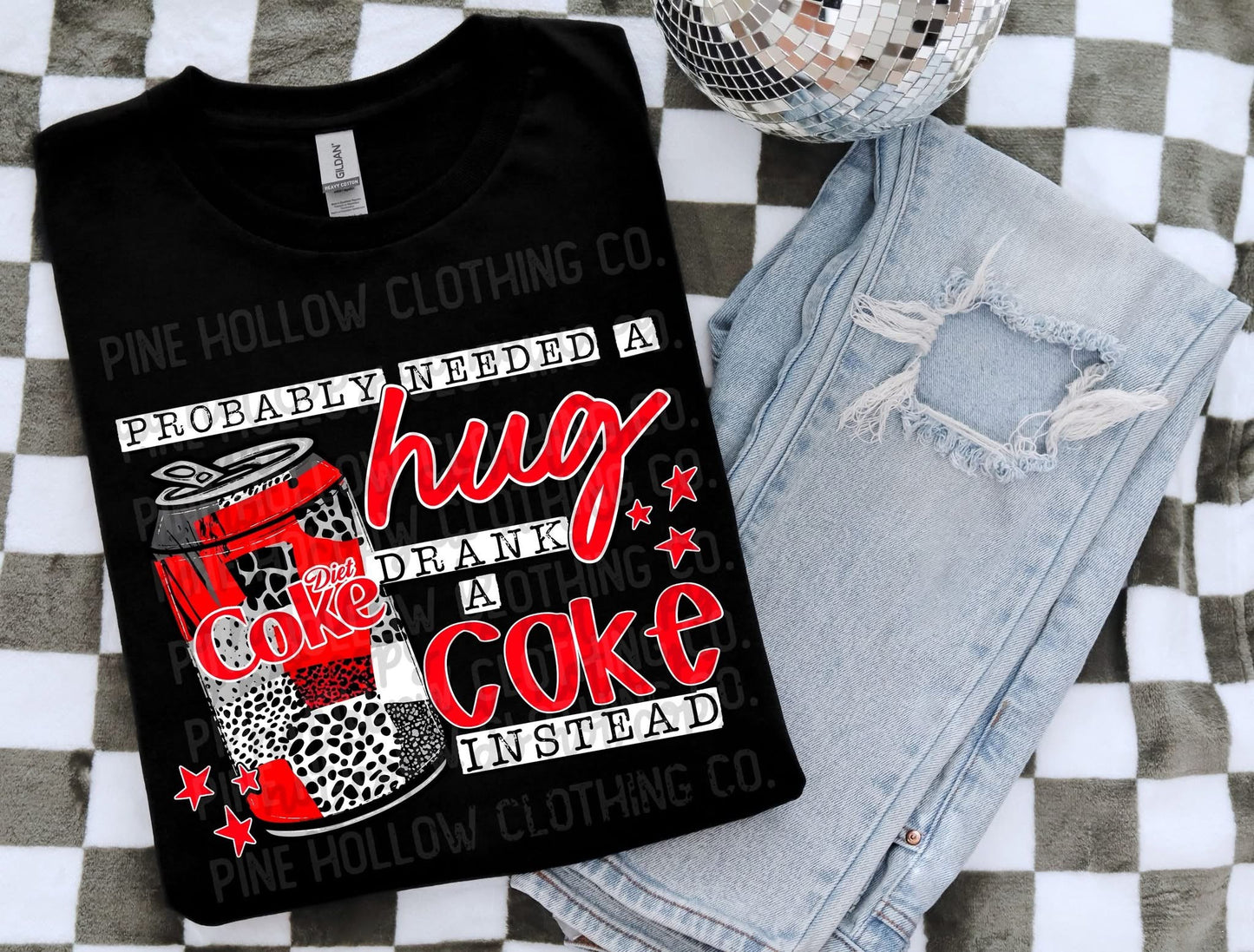 Probably Needed A hug Diet Coke  / Leopard & Red  -  TRANSFERS (PH)