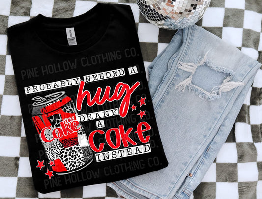 Probably Needed A hug Diet Coke  / Leopard & Red  -  TRANSFERS (PH)
