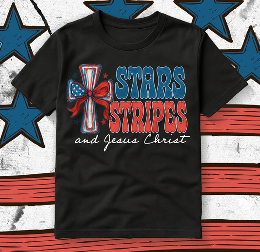 Stars Stripes & Jesus Christ / Whiteink -   TRANSFERS (KPI)