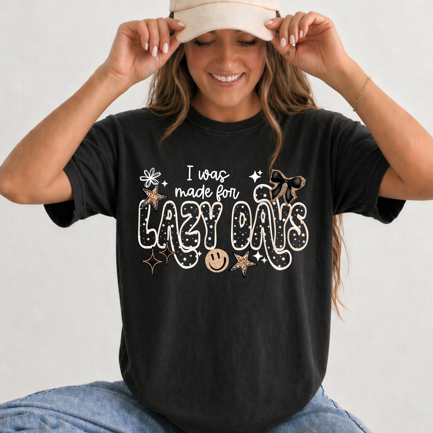 I Was Made For Lazy Days / White - Transfers (CSC)