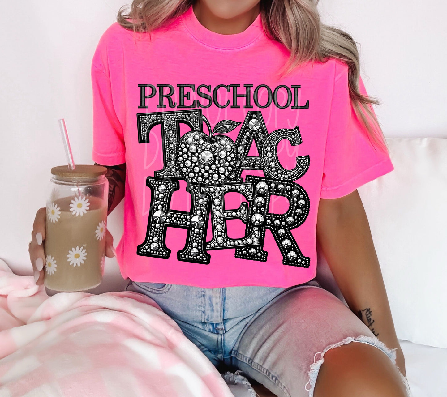 Faux Rhinestone Preschool Teacher- TRANSFER (TE)