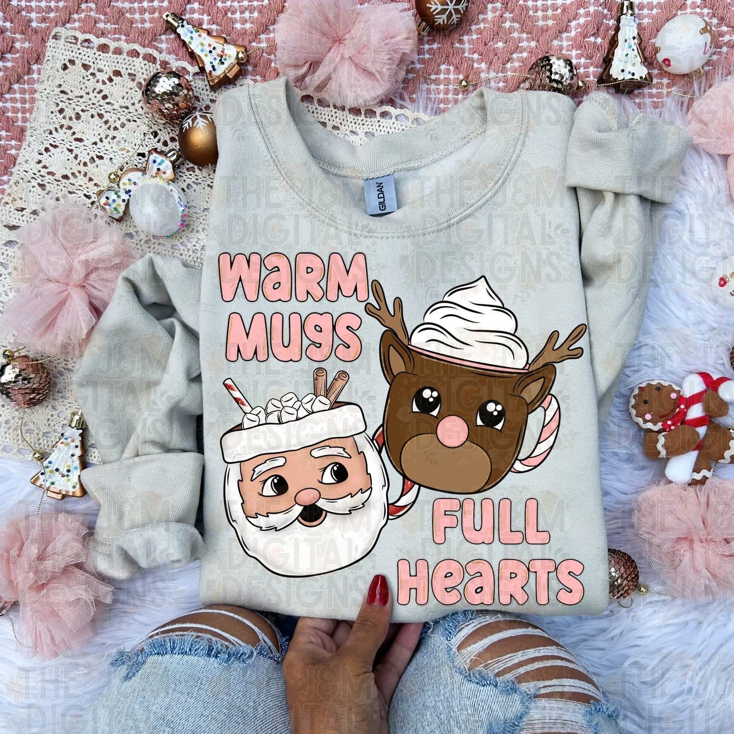 Warm Mugs Full Hearts - TRANSFER (HW)