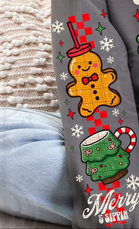 Merry & Sippin - SLEEVE ONLY- TRANSFERS (HW)