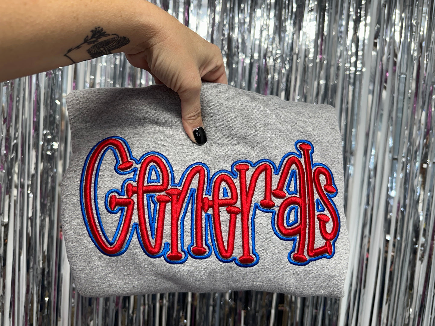 **Generals Double Embroidered Puff- Embroidered