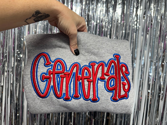 **Generals Double Embroidered Puff- Embroidered