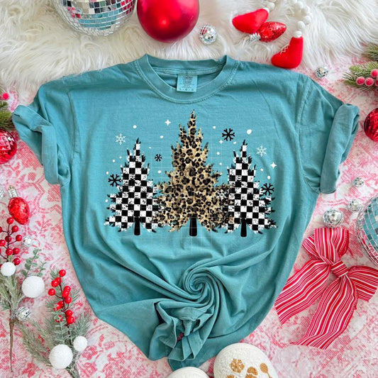 Christmas Trees With Checkered - TRANSFER (CS)