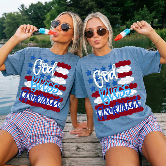 God Bless America / White.Blue. Words - TRANSFER (CC)