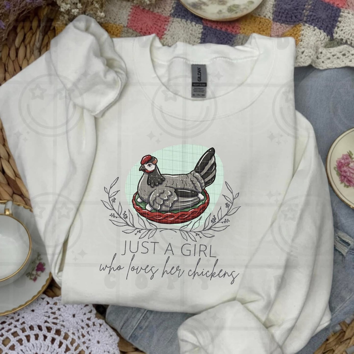 Just A Girl Who Loves Her Chickens  - TRANSFER (HW)