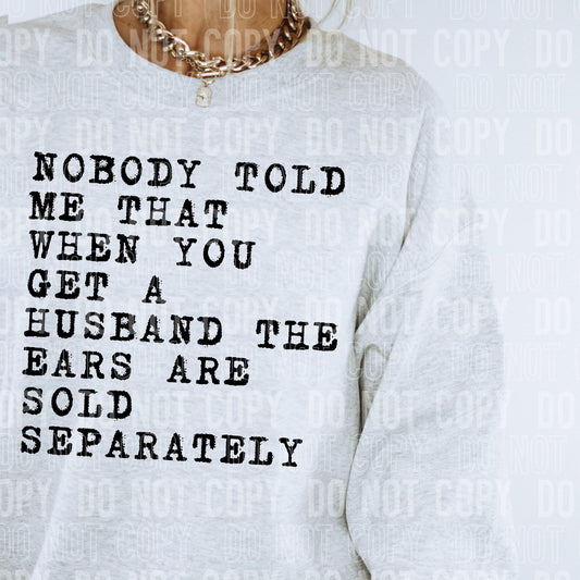 Nobody Told Me That / Black -   TRANSFER (SBB)