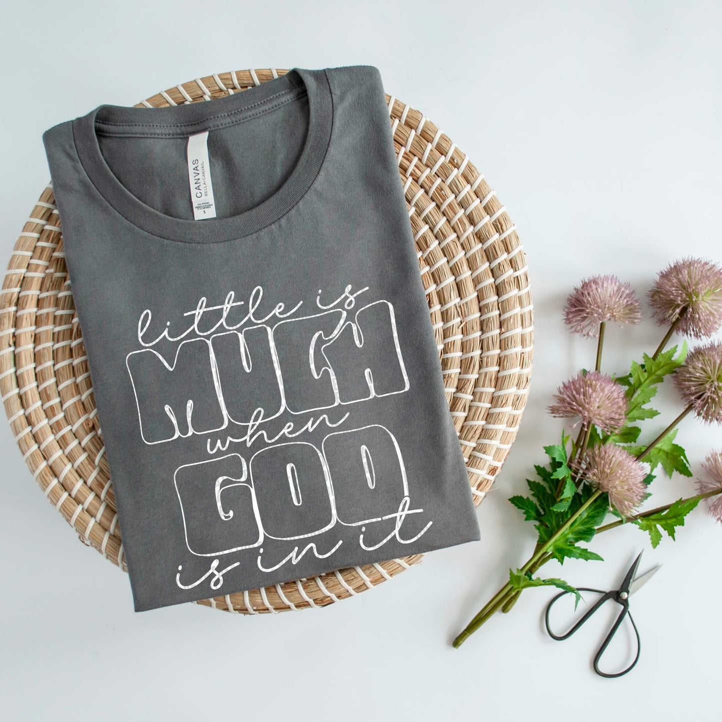 Little Is Much When God Is In It  / White Writing - TRANSFERS (SDD)