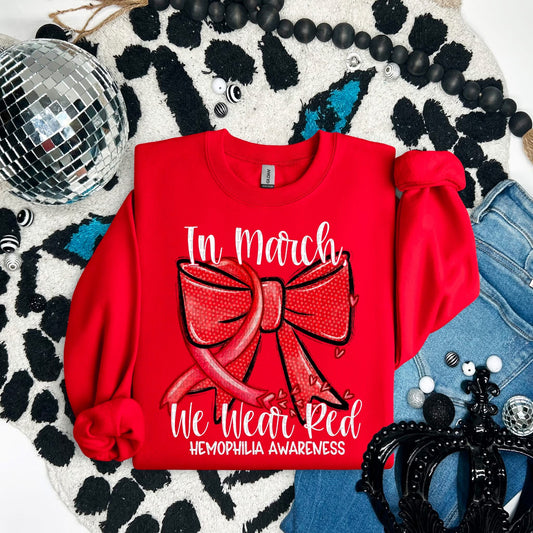 In March We Wear Red / White Writing - TRANSFERS (SDD)