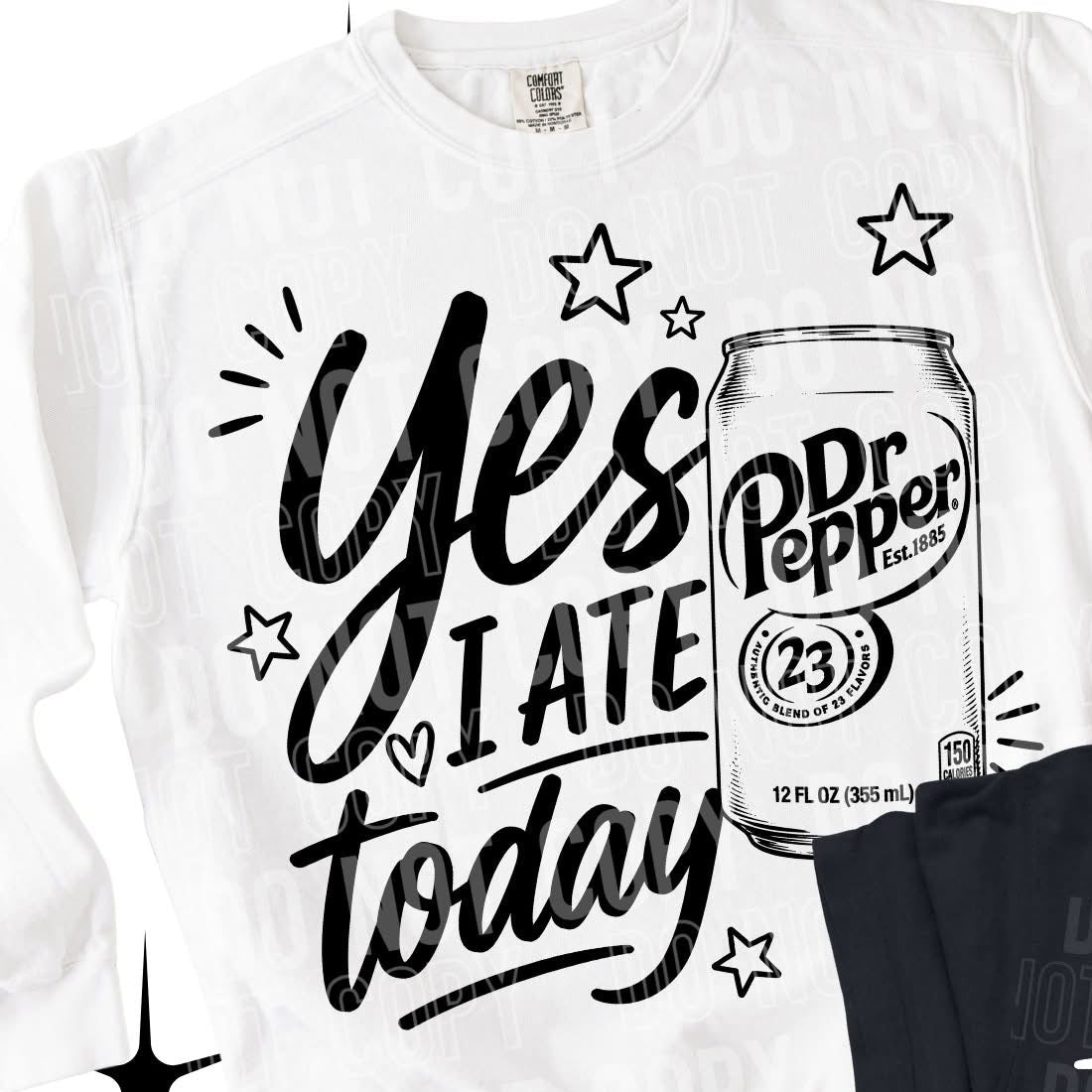 I Ate Today / Black - Transfers (SBB)