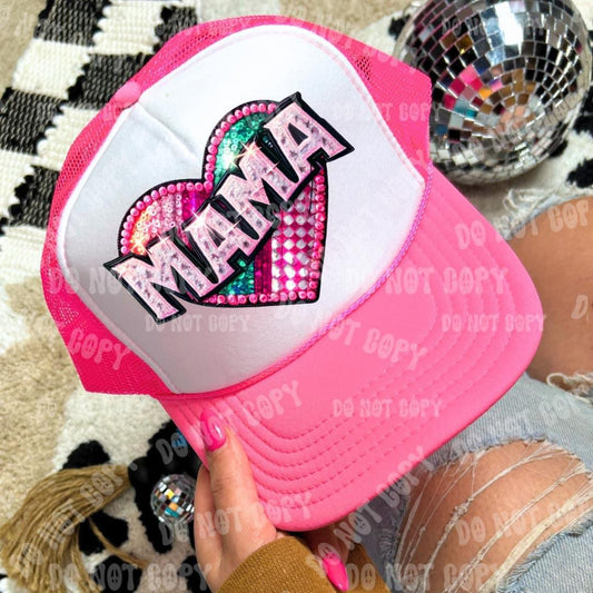 Mama Bling- Hat Transfer (S)