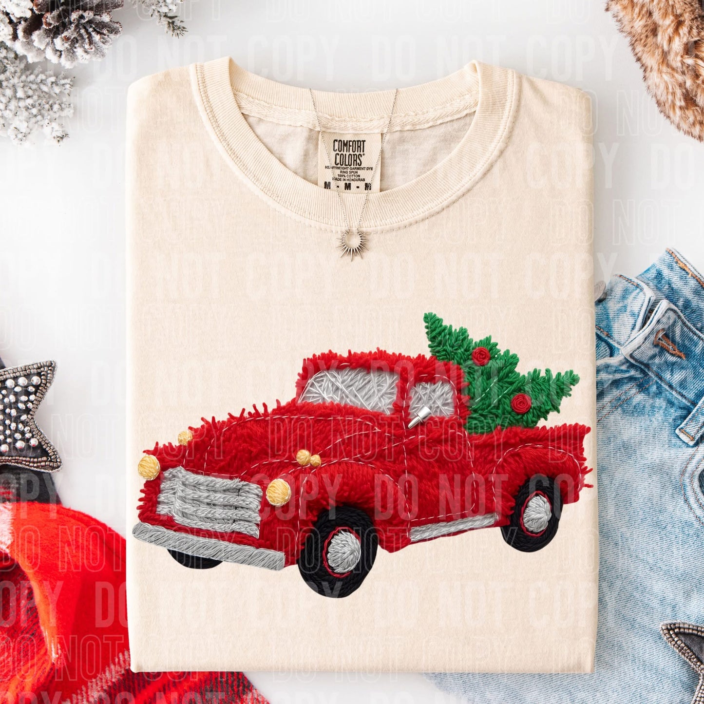 Christmas Truck Yarn - TRANSFER (SBB)