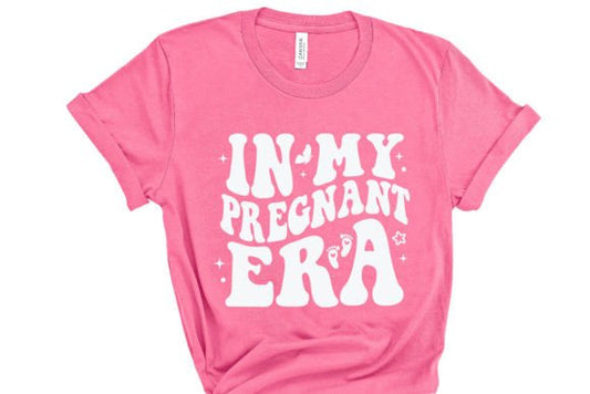 In My Pregnant Era Retro Wavy White - TRANSFER (CF)