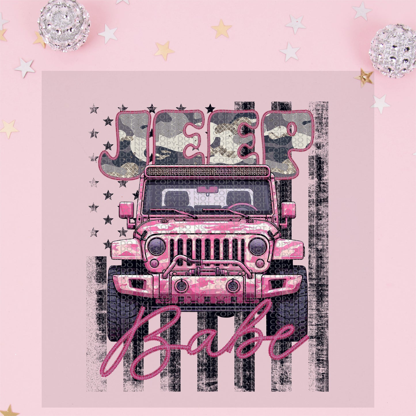 Jeep Babe Pink - TRANSFER (TGG)