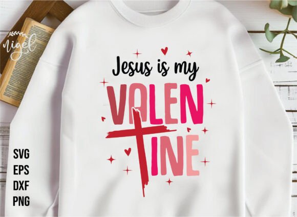 Jesus is My Valentine Red Cross - TRANSFER (CF)