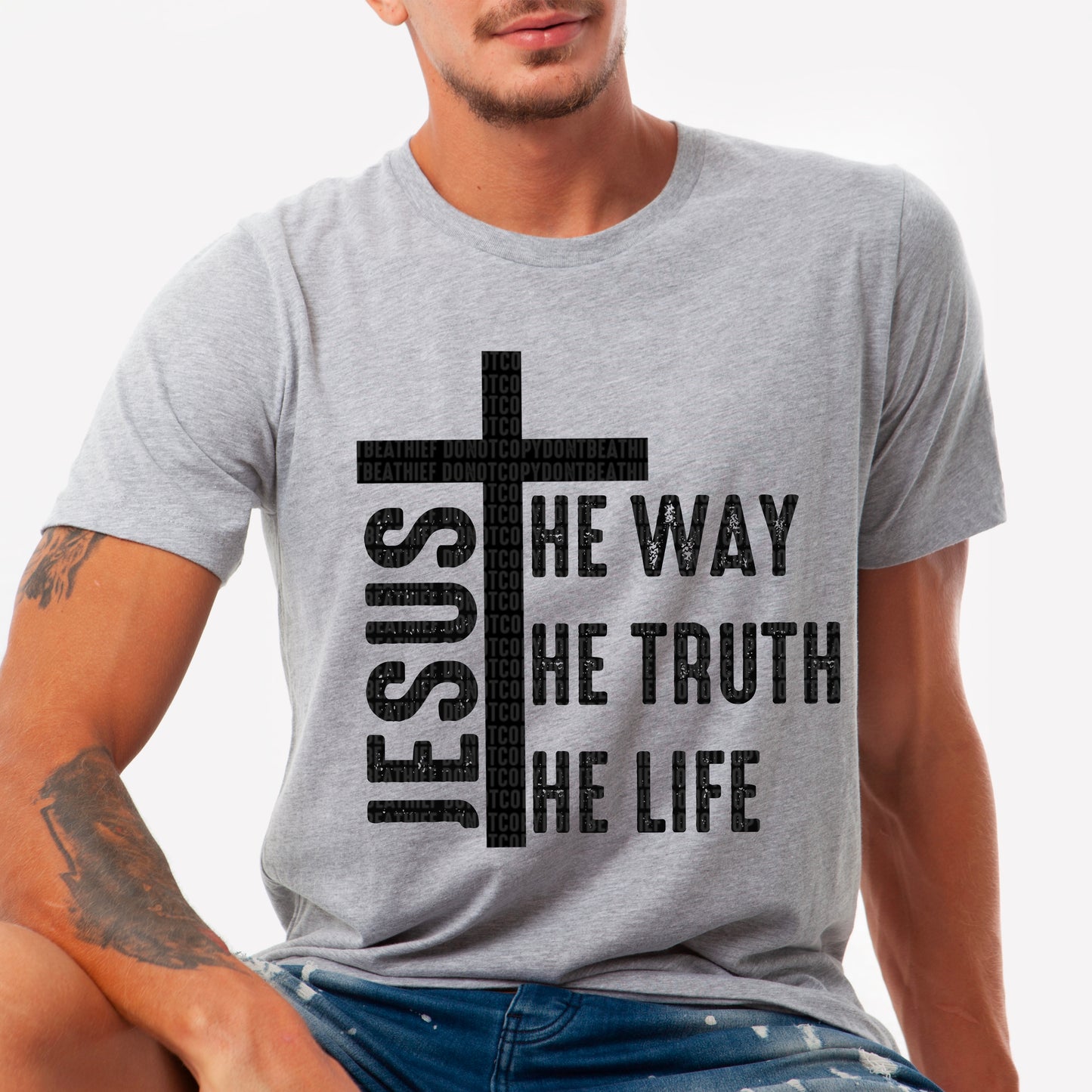 Jesus The Way The Truth The Life / Black - TRANSFERS (SDD)
