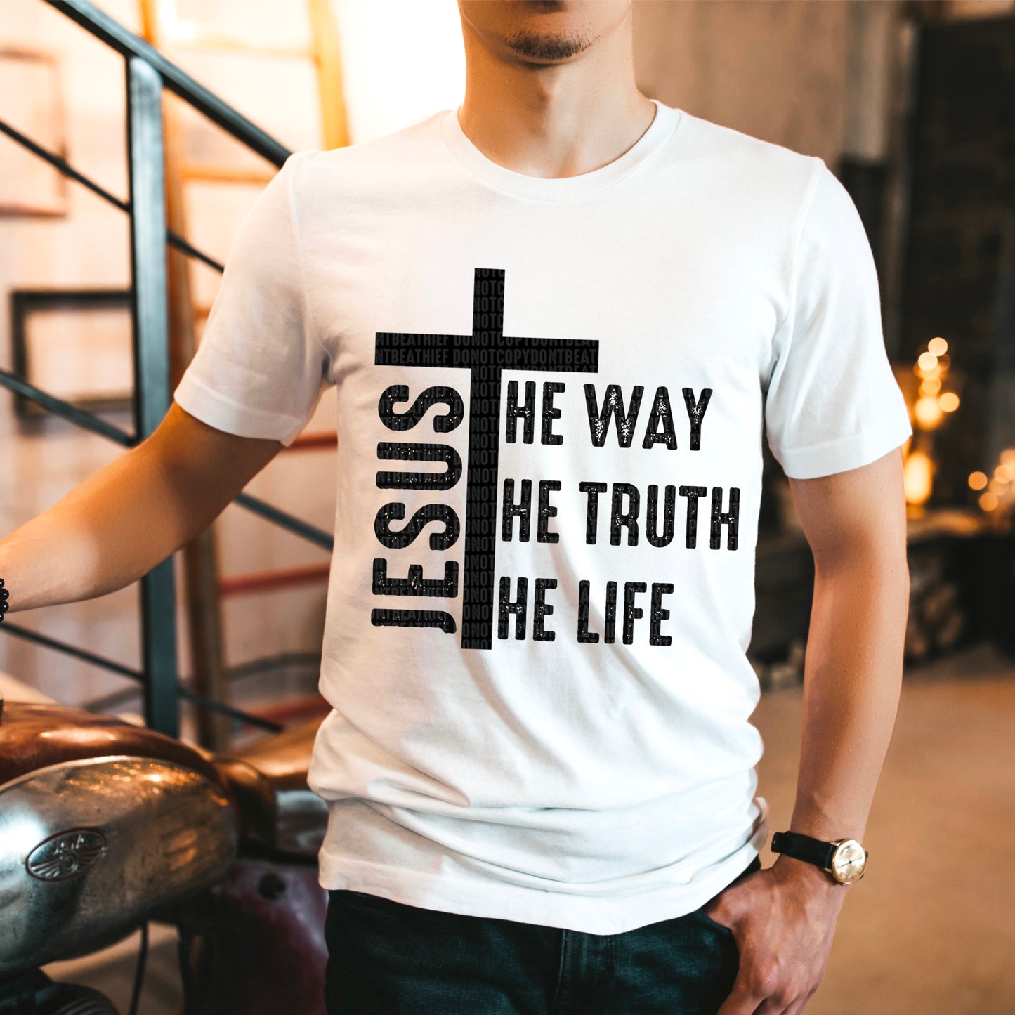 Jesus The Way The Truth The Life / Black - TRANSFERS (SDD)