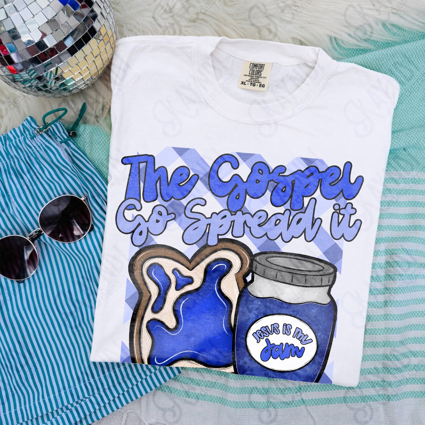 Jesus Is My Jam Blue Blueberry -  Transfers (Kayndi)