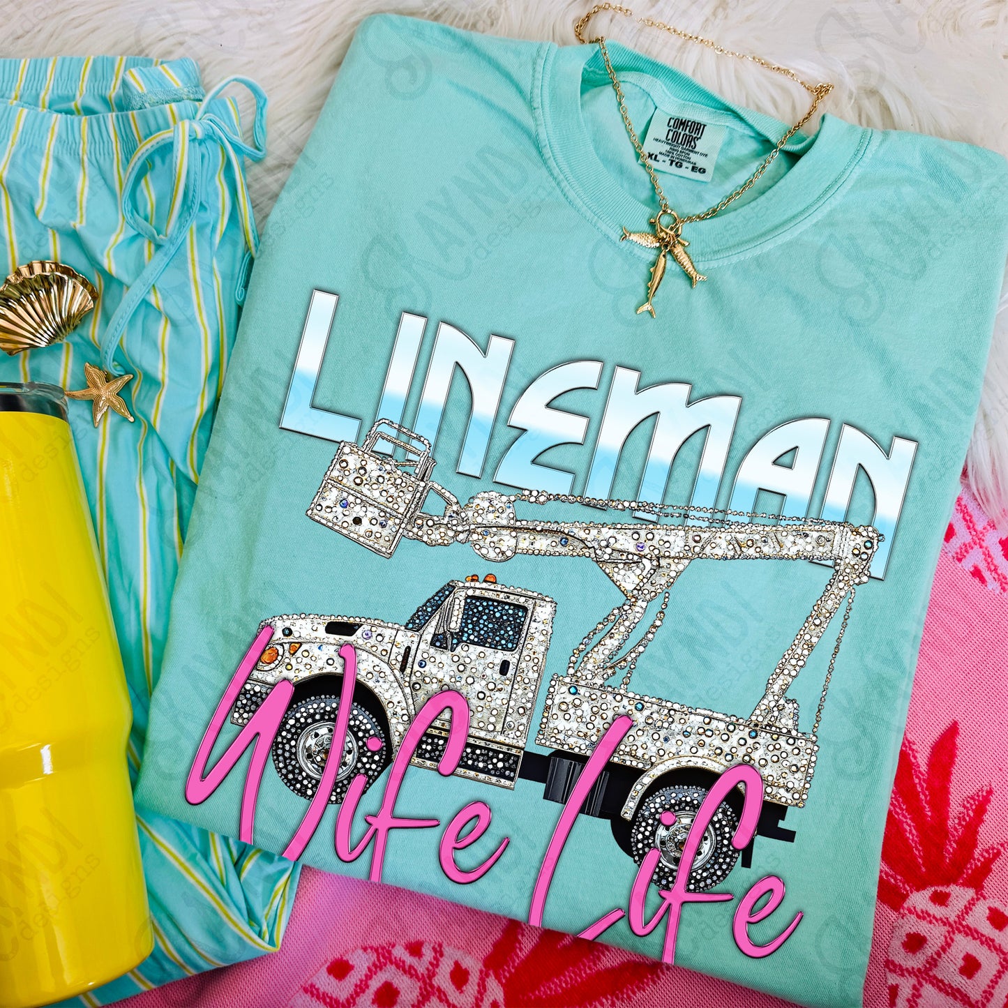 Line Man Wife Life -  Transfers (Kayndi)