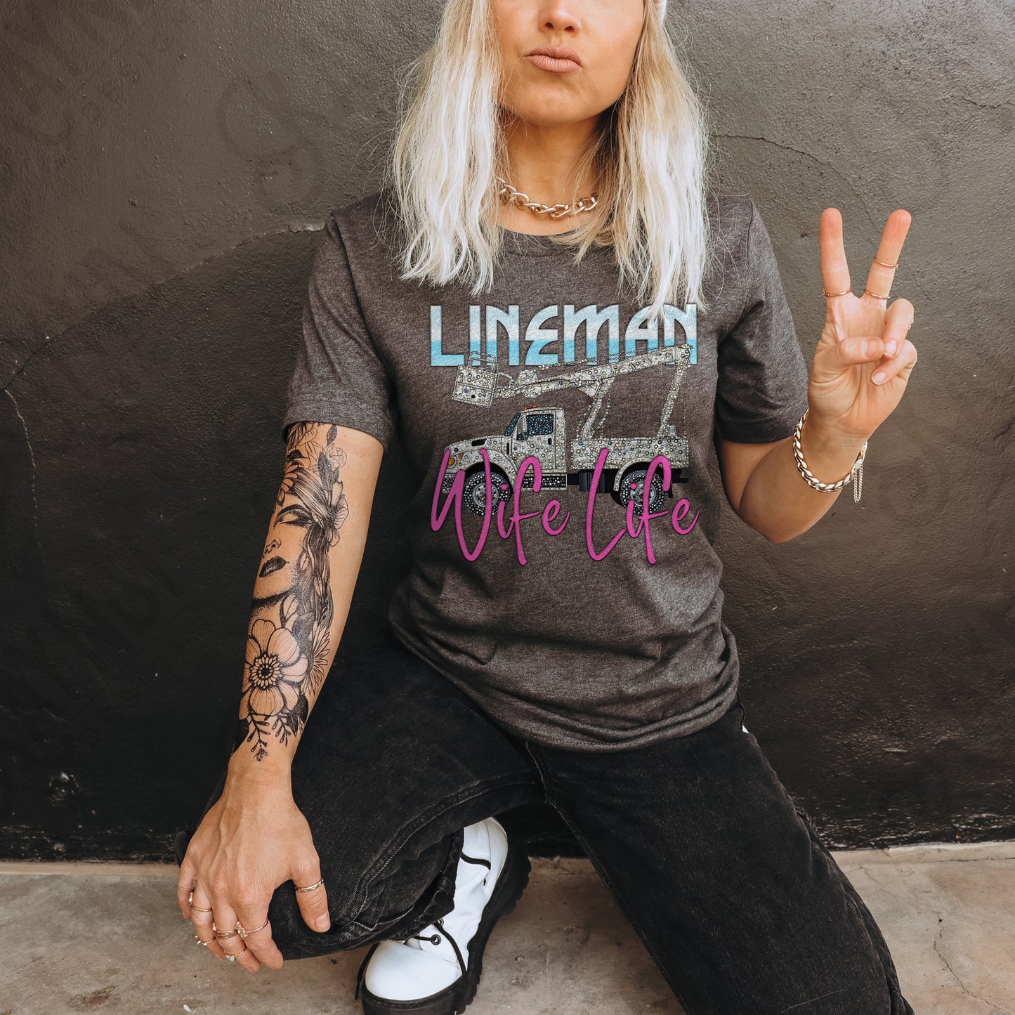 Line Man Wife Life -  Transfers (Kayndi)