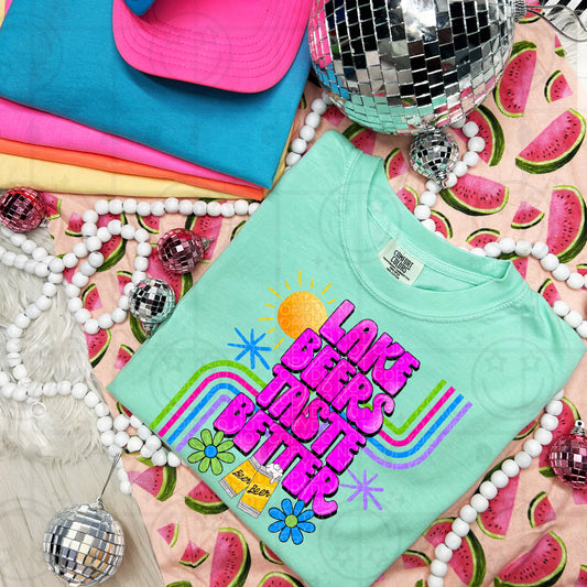 Lake Beers Taste Better Retro -  TRANSFERS (HW)