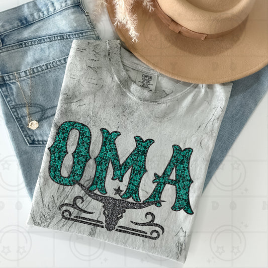 Teal Lace Oma - TRANSFERS (HW)