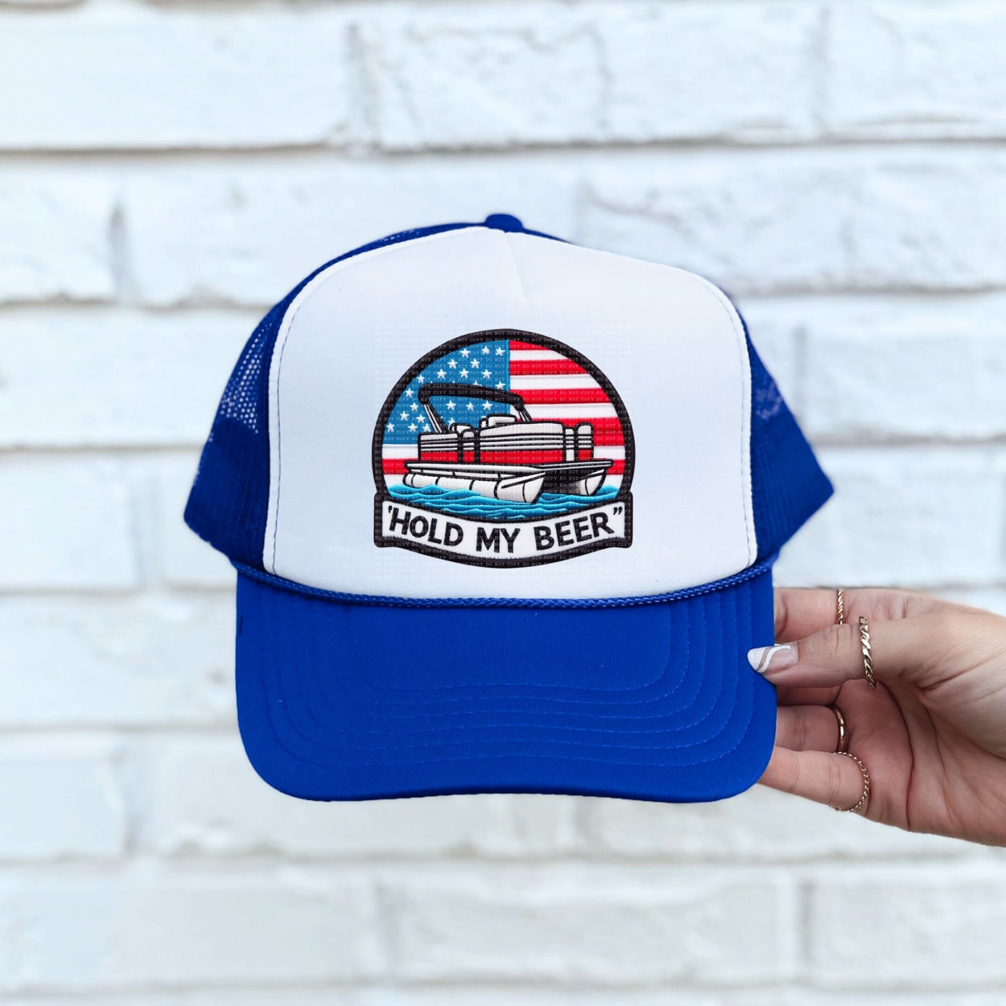 Patriotic Hold My Beer(2)-Hat Transfer (E)