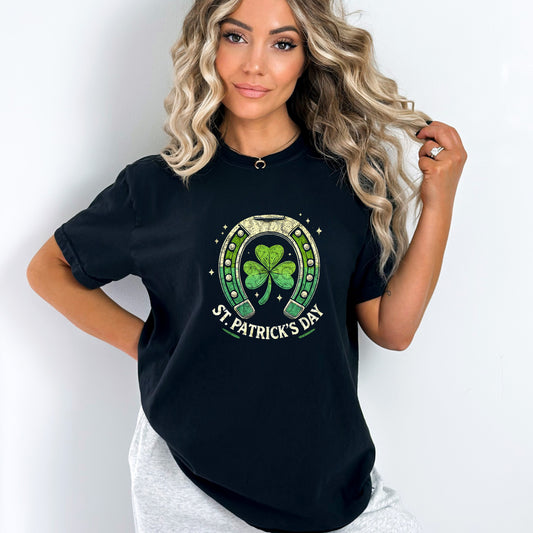 Horseshoe with Clover St. Patrick's Day - TRANSFERS (CF)