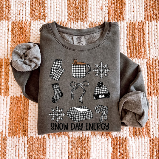 Plaid Snow Day Energy / Black - TRANSFER (SDD)